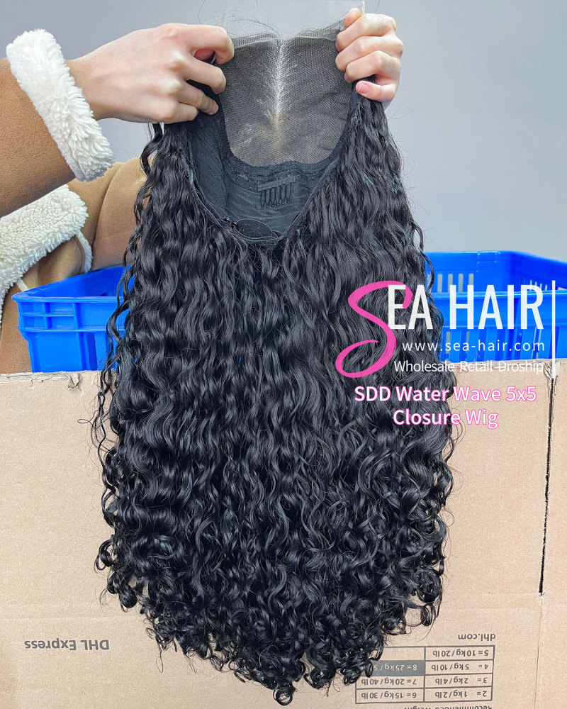 SEA Hair Water Wave 5x5/13x4 Transparent  Super Double Drawn Wig