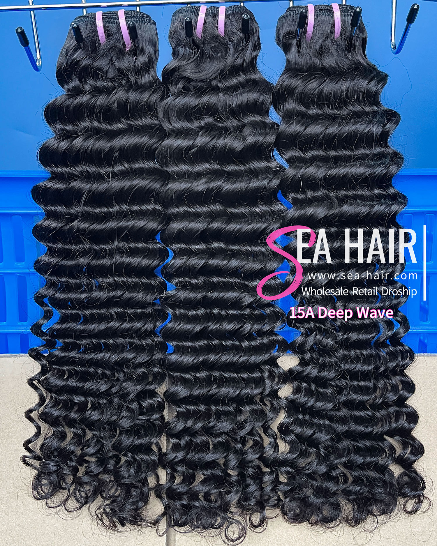 SEA Hair 15A Best Deep Wave Virgin Human Hair 1/3/4 Bundles Deal
