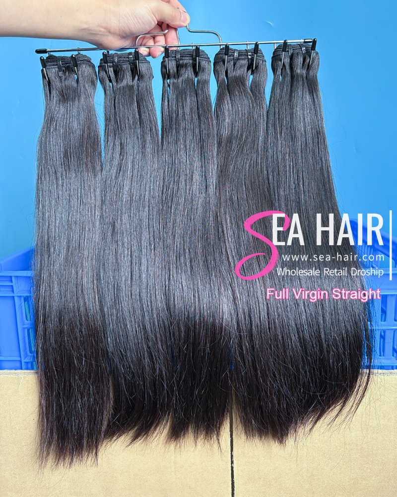 SEA Hair Full Virgin Straight hair 1/ 3/ 4 bundles
