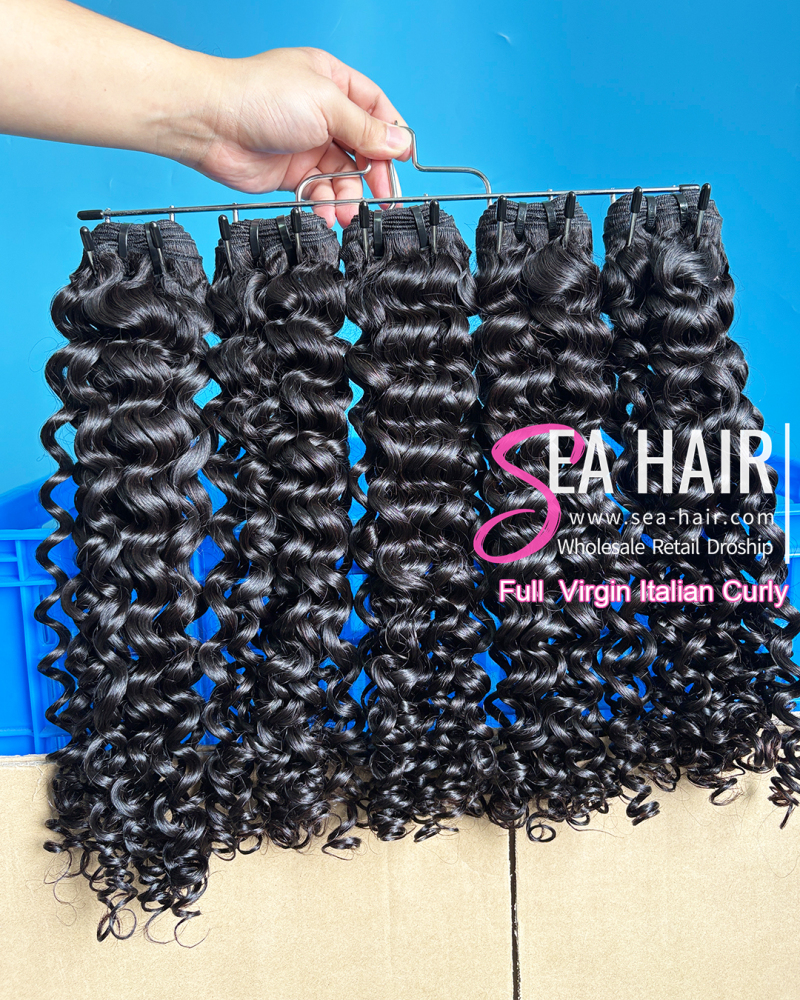 SEA Hair Full Virgin Italian Curly hair 1/ 3/ 4 bundles