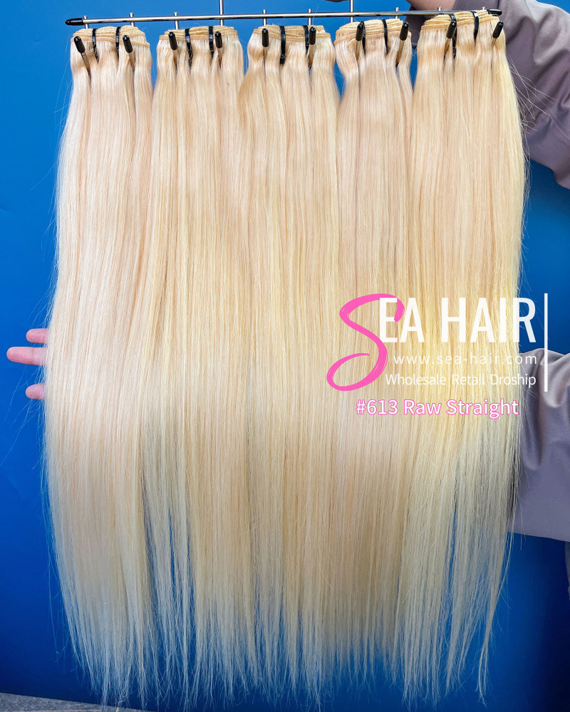 Sea Hair Raw #613 Straight Hair 1/3/4 Bundles Deal