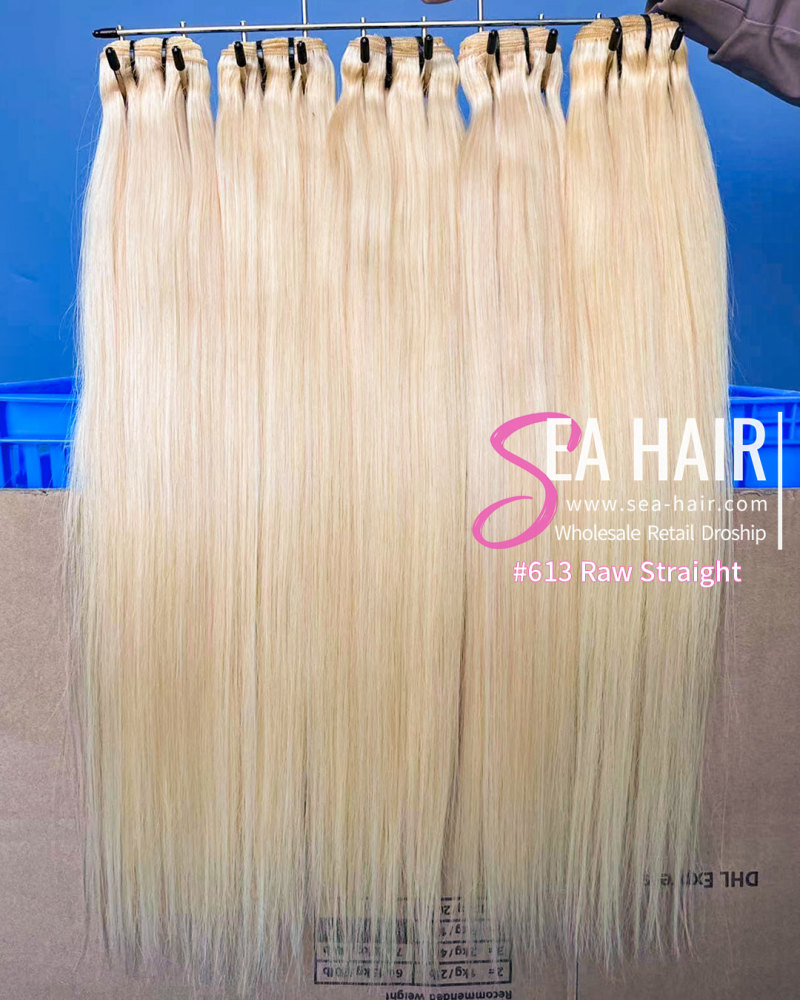Sea Hair Raw #613 Straight Hair 1/3/4 Bundles Deal