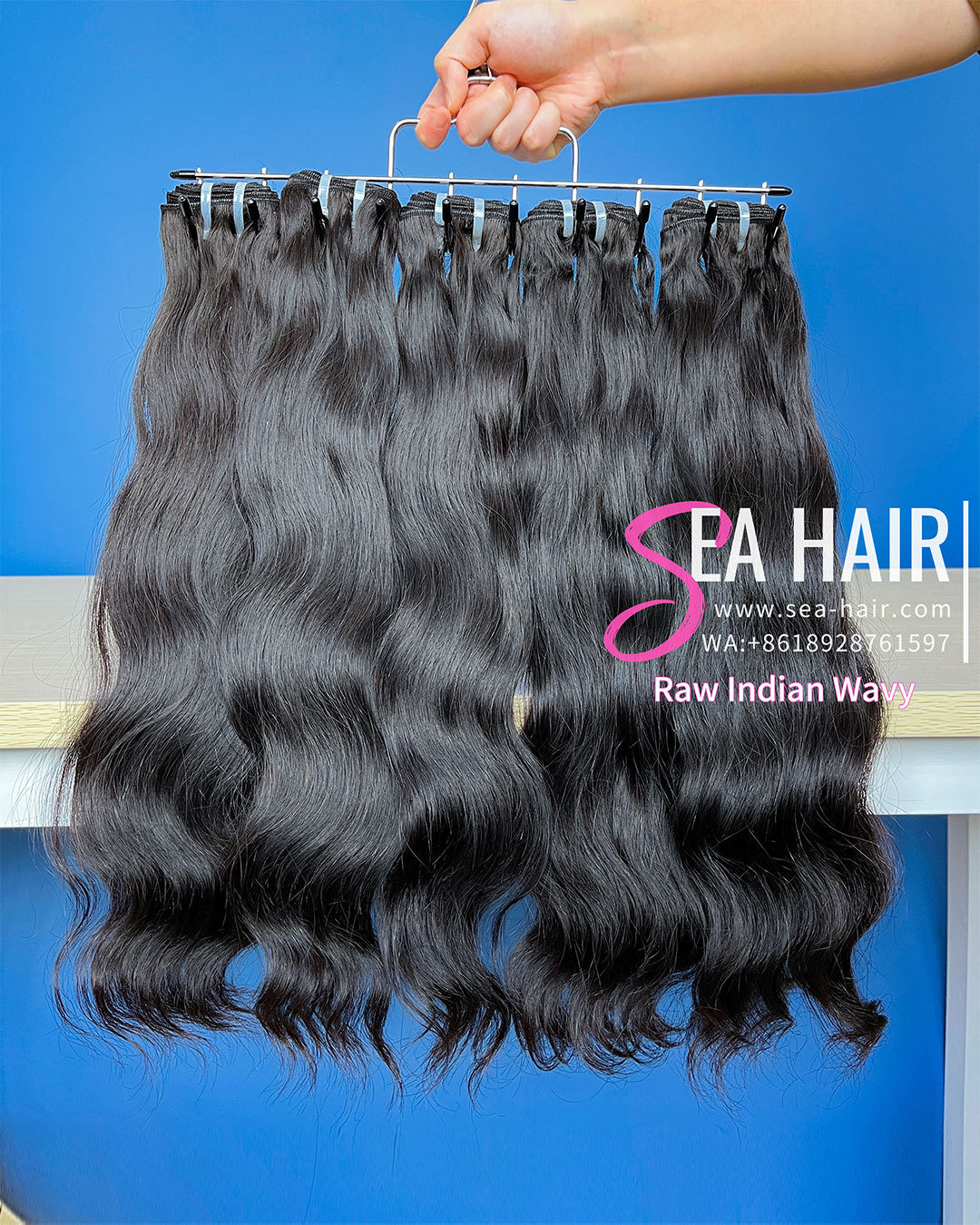 Raw Southeast Asia Hair Indian Wavy 1/3/4 Bundles Deal Sea Hair
