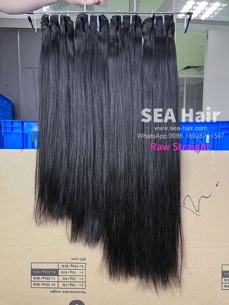 Raw Southeast Asia Straight Hair 1/3/4 Bundles Deals Sea Hair