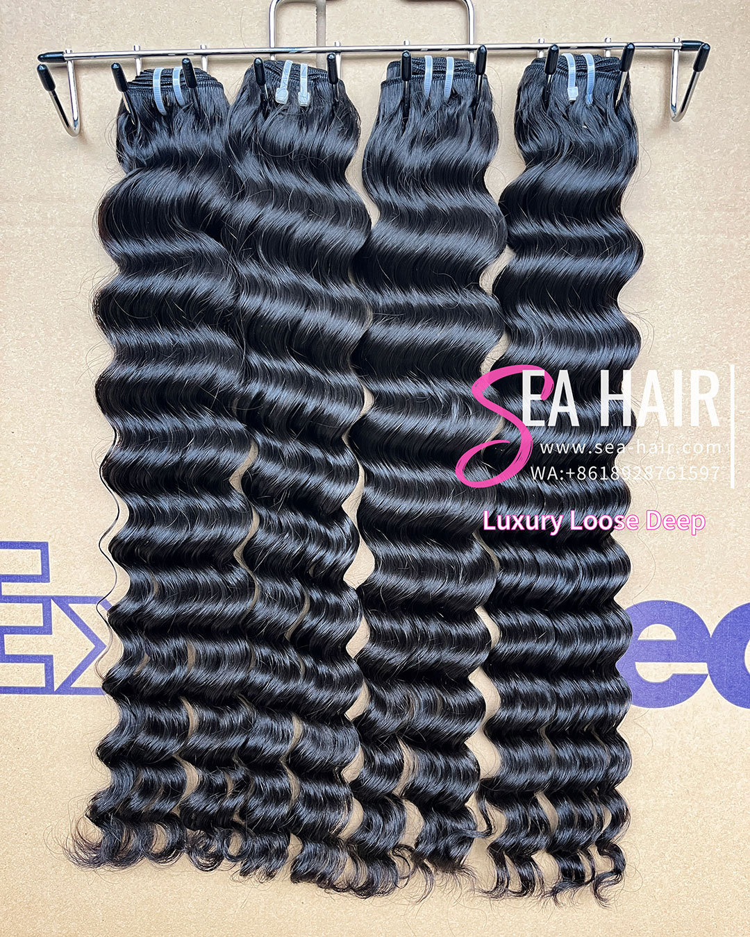 SEA Hair Luxury Loose Deep Thick Human Hair 1/3/4 Bundles Deal