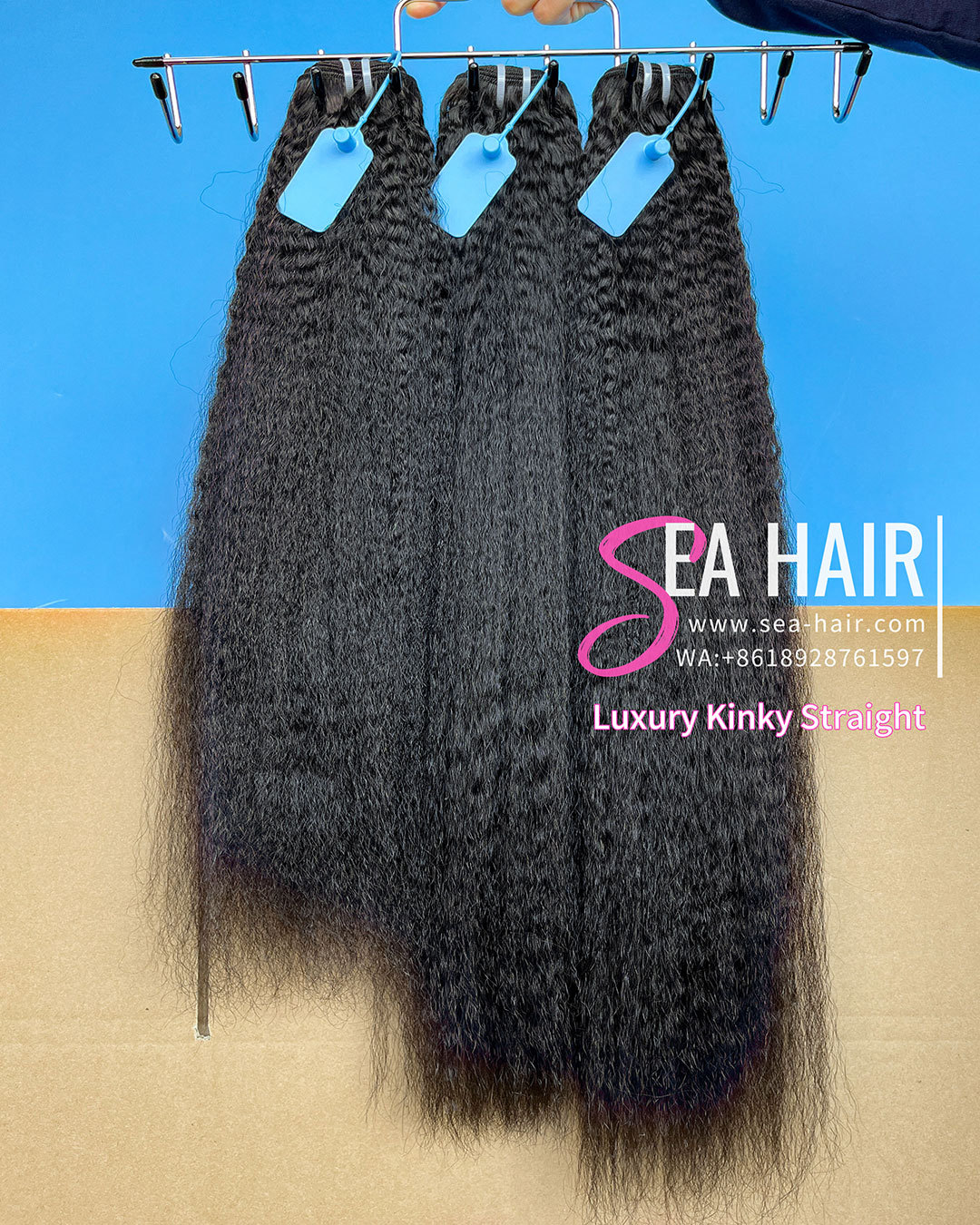 SEA Hair 100% Unprocessed Kinky Straight Luxury Human Hair 1/3/4 Bundles Deal