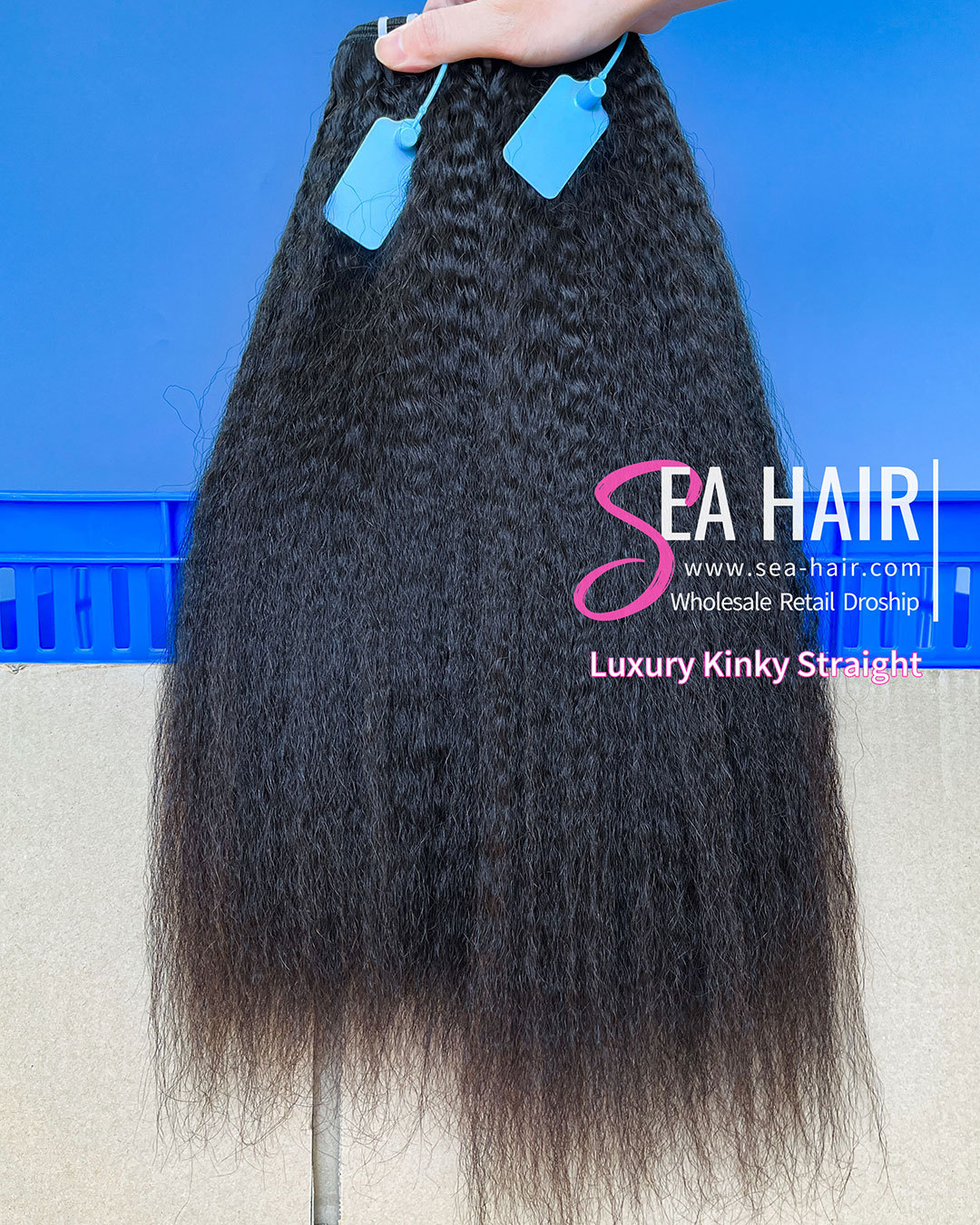 SEA Hair 100% Unprocessed Kinky Straight Luxury Human Hair 1/3/4 Bundles Deal