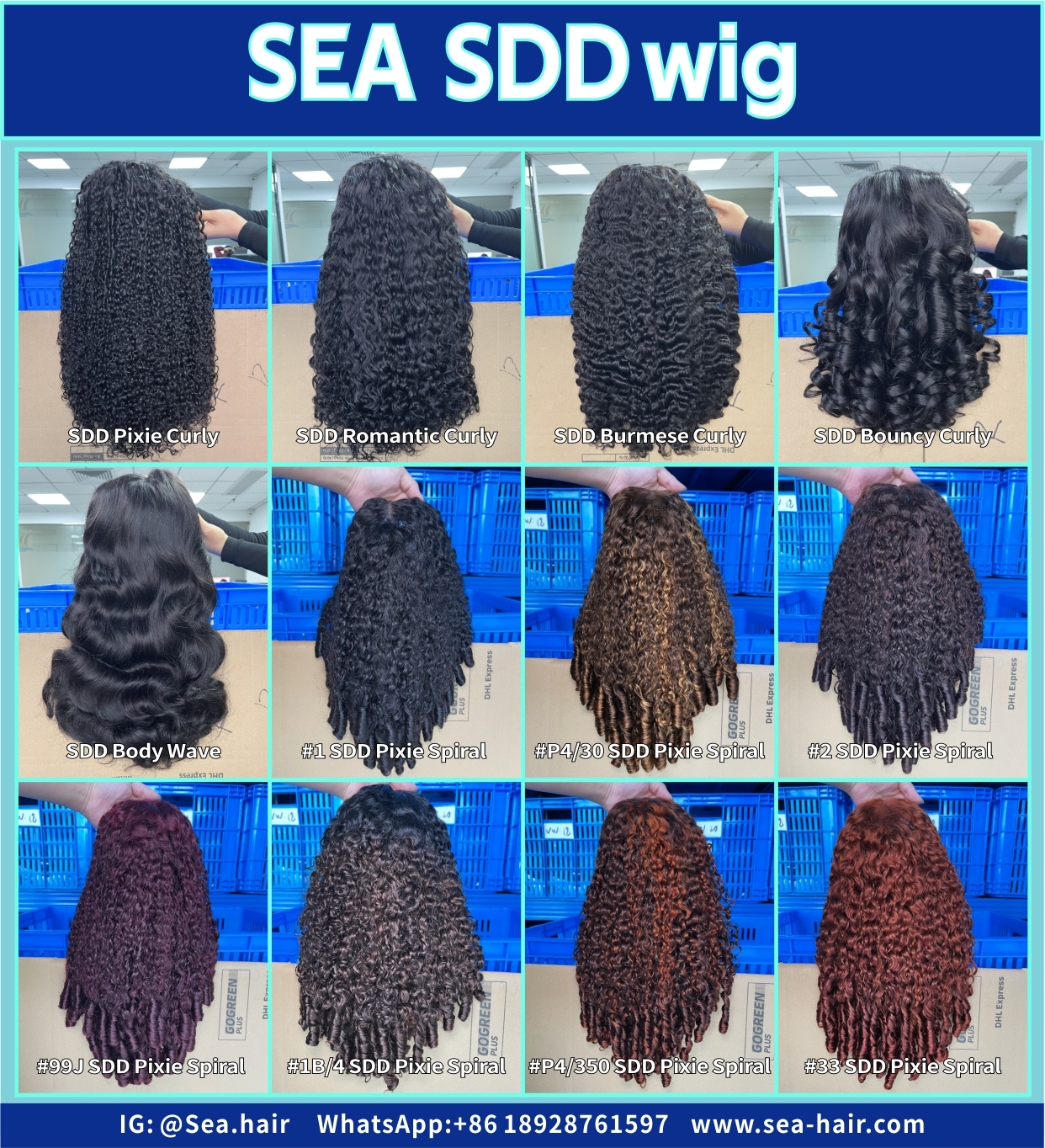 SEA Hair SDD Wig 5x5 trans wig 13x4 trans wig Super Double Drawn Wig for all textures