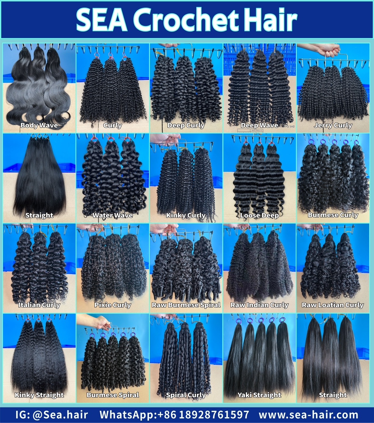 SEA Hair Raw Miracle knots Feather Crochet Hair Extensions for All Raw hair textures