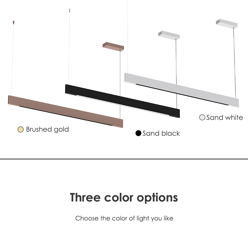 Luxury Modern Aluminium Profile Ceiling Ultra Thin Pendant Profile Liner Lamp LED Linear Light for Shop Home Office