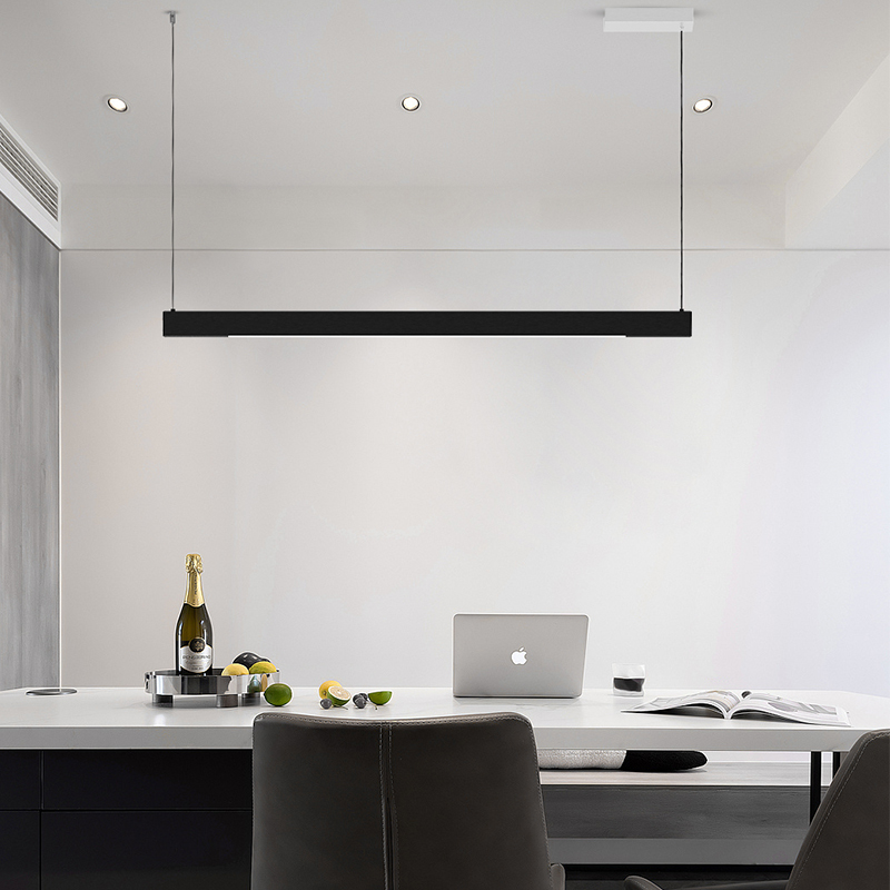 Luxury Modern Aluminium Profile Ceiling Ultra Thin Pendant Profile Liner Lamp LED Linear Light for Shop Home Office