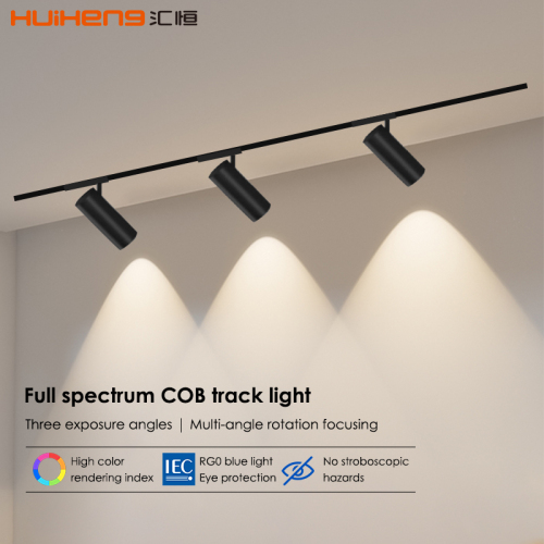 Commercial Track Rail Lighting System 20w 30w Focus Spot Light Dimmable Adjustable Indoor Aluminum Ceiling Cob Led Track Light