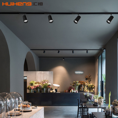 Commercial Track Rail Lighting System 20w 30w Focus Spot Light Dimmable Adjustable Indoor Aluminum Ceiling Cob Led Track Light