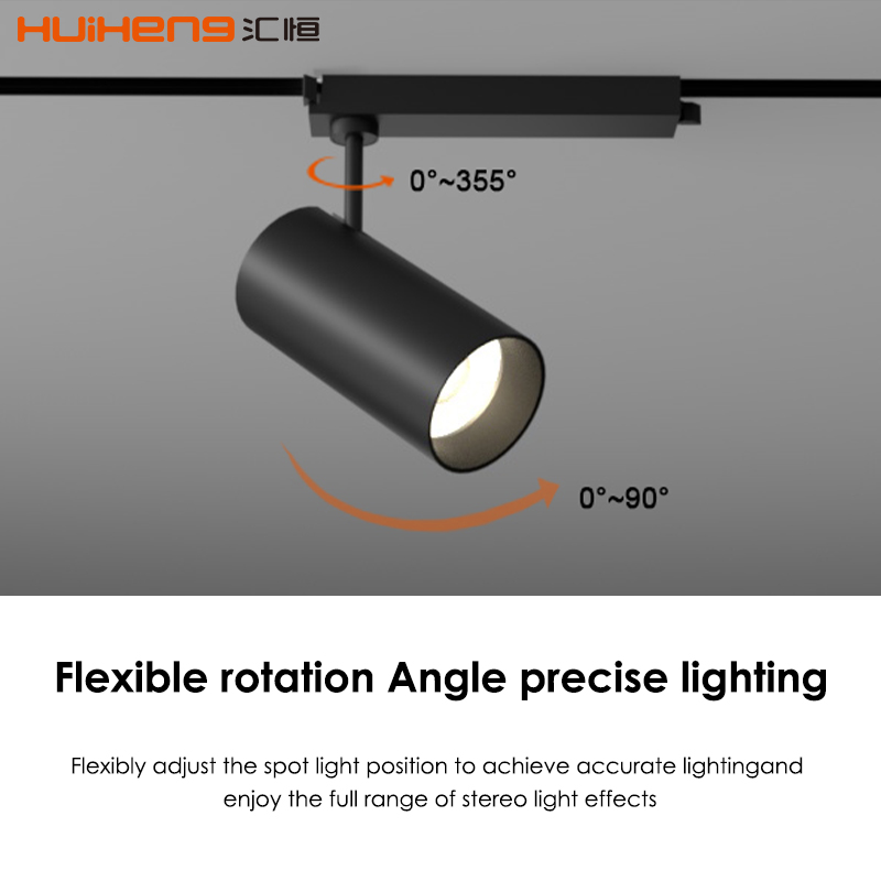 Commercial Track Rail Lighting System 20w 30w Focus Spot Light Dimmable Adjustable Indoor Aluminum Ceiling Cob Led Track Light