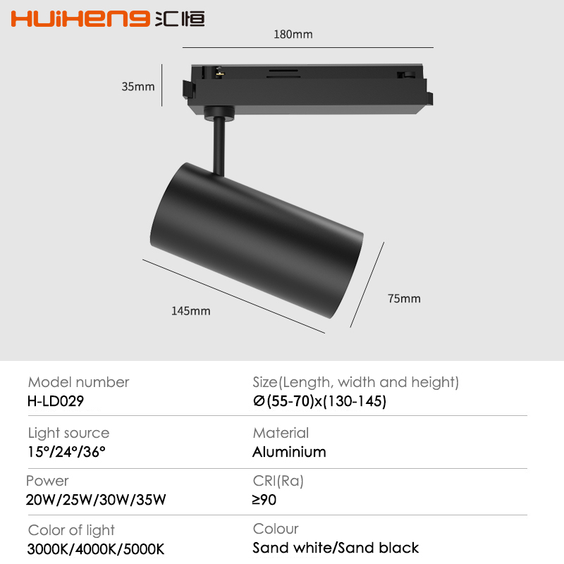 Commercial Track Rail Lighting System 20w 30w Focus Spot Light Dimmable Adjustable Indoor Aluminum Ceiling Cob Led Track Light