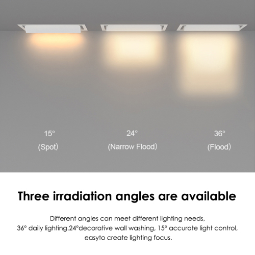 Rectangular Recessed Adjustable Twin Triple Heads 8W 16W Dimmable Ceiling COB LED Grille Spotlight