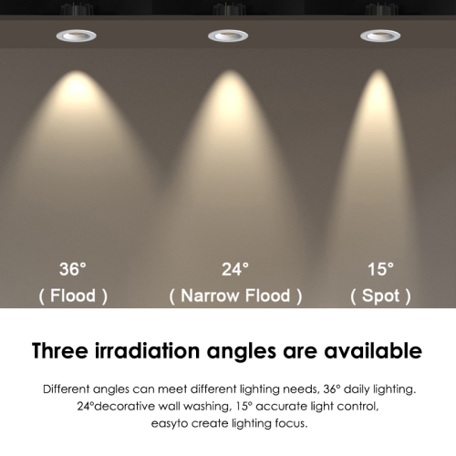 LED Spot Light 10 Degrees Beam Angle Recessed Spotlight Fitting for Precise Indoor Lighting and Display Use
