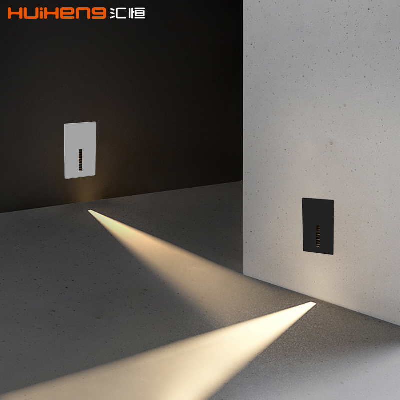 1W Automatic Aluminium Indoor Recessed Wall Staircase Stair Lamp, Foot Led Step Light with Radar Motion Sensor