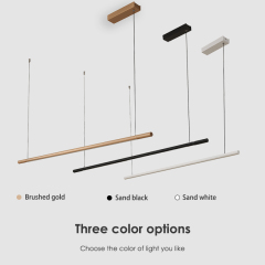 Minimalist Linear Hanging up and Down Light Design LED Ceiling Pendant Light Black White Lamp for Modern Living Room Kitchen