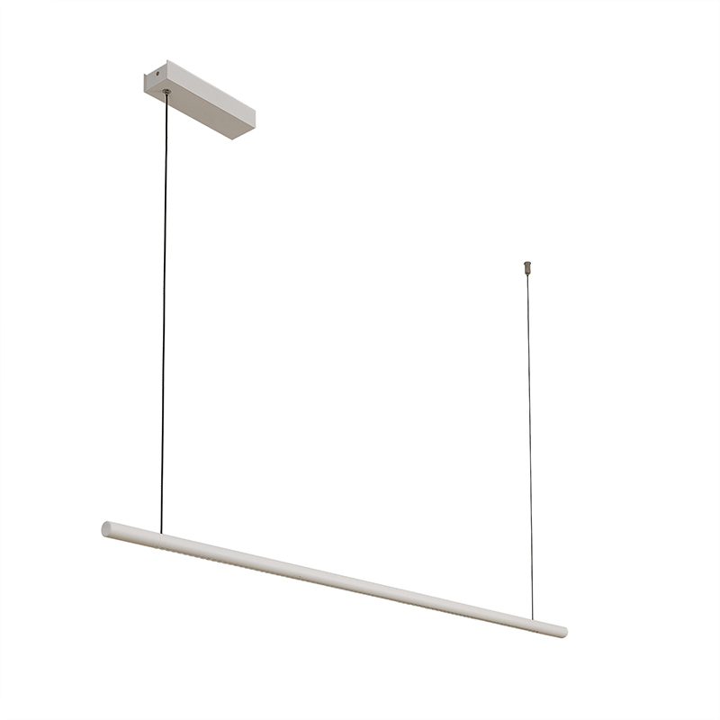 Minimalist Linear Hanging up and Down Light Design LED Ceiling Pendant Light Black White Lamp for Modern Living Room Kitchen