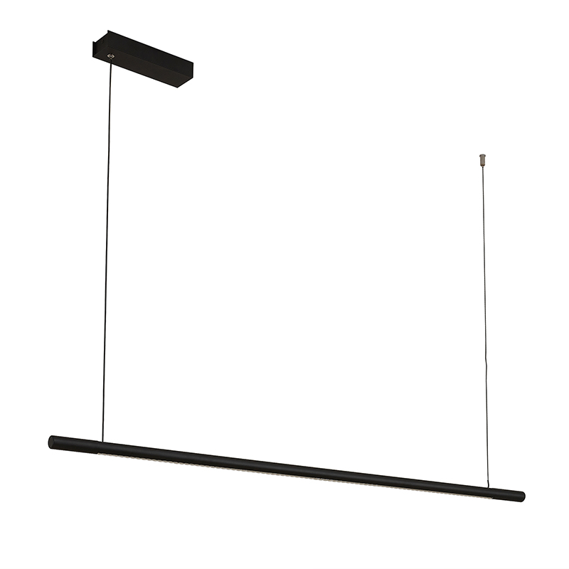 Minimalist Linear Hanging up and Down Light Design LED Ceiling Pendant Light Black White Lamp for Modern Living Room Kitchen