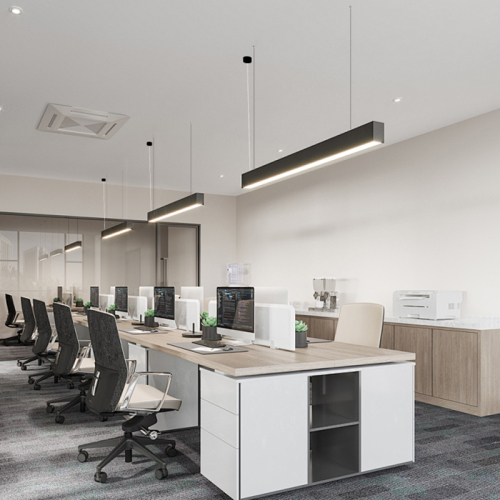 LED ceiling hanging dual-purpose line chandelier high-quality aluminum home commercial lighting solution customization