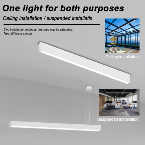 LED ceiling hanging dual-purpose line chandelier high-quality aluminum home commercial lighting solution customization