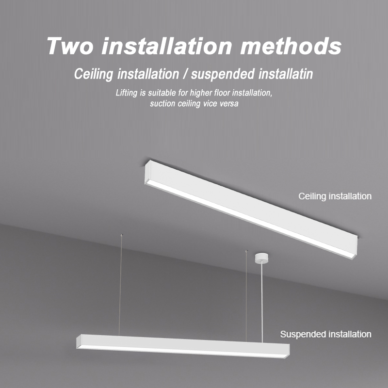 LED ceiling hanging dual-purpose line chandelier high-quality aluminum home commercial lighting solution customization