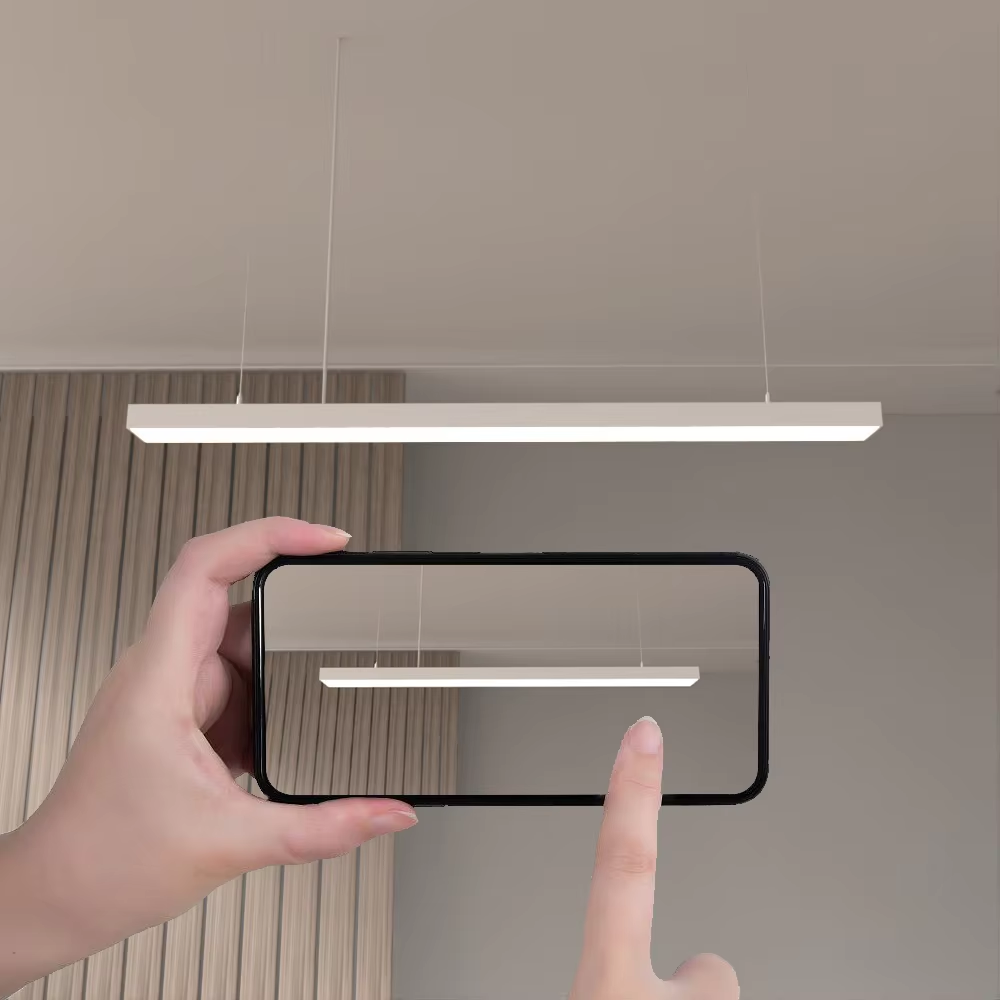 Aluminum PC Customized High Quality Modern Ceiling Lighting System 120cm Surface Mounted Hanging Led Linear Pendant Light