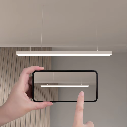 Aluminum PC Customized High Quality Modern Ceiling Lighting System 120cm Surface Mounted Hanging Led Linear Pendant Light
