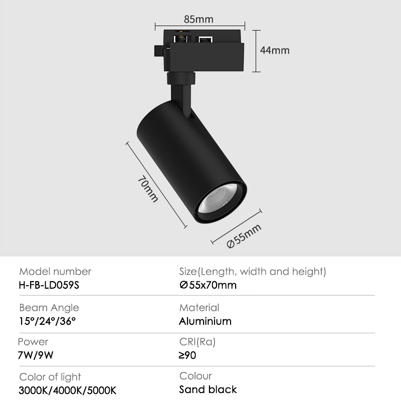 LED Track Light Slide Track Spotlight Guide Light Spotlight COB Spotlight
