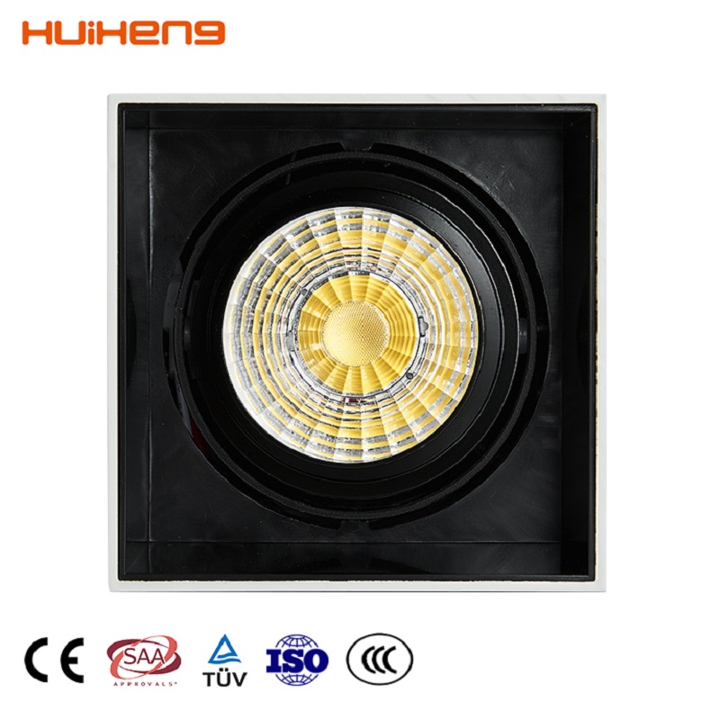 COB high quality aluminum downlight LED square round indoor surface mounted downlight spotlight