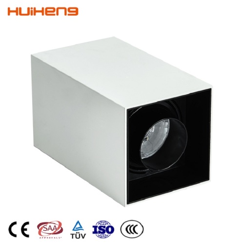 COB high quality aluminum downlight LED square round indoor surface mounted downlight spotlight