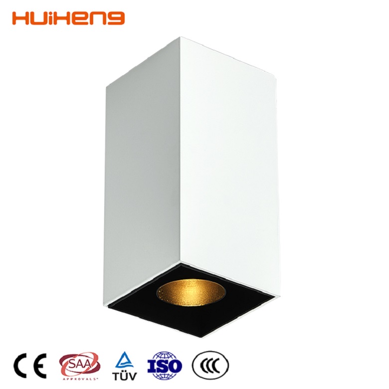 COB high quality aluminum downlight LED square round indoor surface mounted downlight spotlight