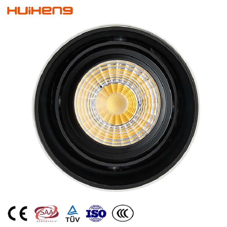 COB high quality aluminum downlight LED square round indoor surface mounted downlight spotlight