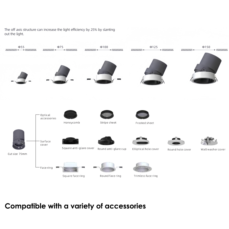 Modern Recessed COB LED Downlight for Hotel and Commercial Projects – Compact Spotlight Ceiling Fixture for Luxury Indoor Lighting