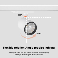 30W 40W COB LED track light shop spotlight retail spotlight linear magnetic commercial lighting for supermarket