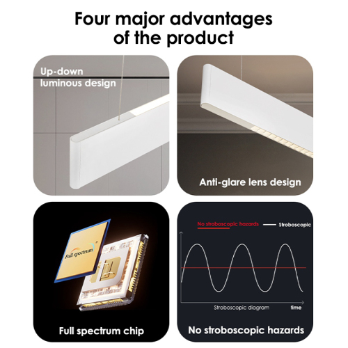 LED minimalist design pendant light modern and simple high-quality aluminum for bedroom and living room
