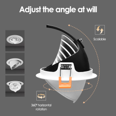 15W/30W COB Recessed Spotlights Adjustable Beam Commercial Lighting Downlights 150lm High Efficiency Anti-Glare Spotlights for Shop
