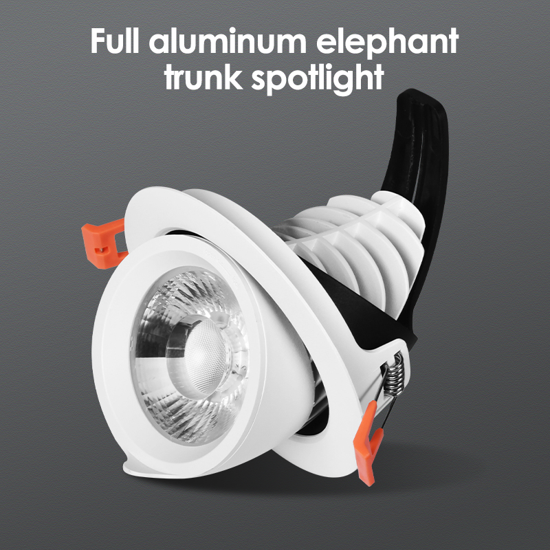 15W/30W COB Recessed Spotlights Adjustable Beam Commercial Lighting Downlights 150lm High Efficiency Anti-Glare Spotlights for Shop