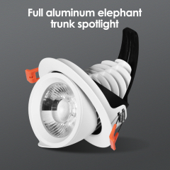 15W/30W COB Recessed Spotlights Adjustable Beam Commercial Lighting Downlights 150lm High Efficiency Anti-Glare Spotlights for Shop