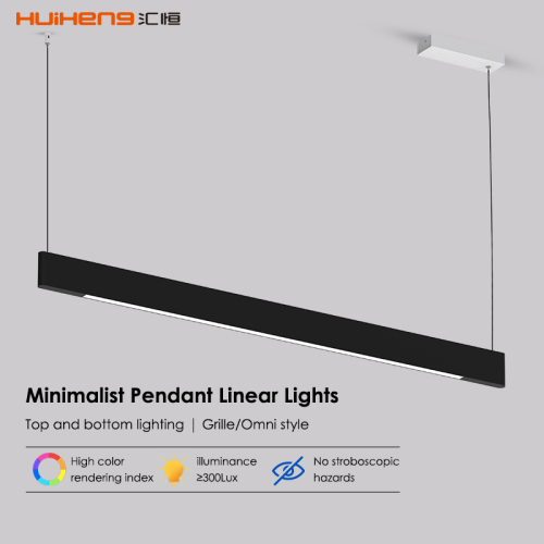 Up and Down LED Linear Pendant Light 36W CRI90 Aluminium Suspension Light 1200mm 3000K‑4000K Dimmable Modern Office Dining Room Hanging Lamp