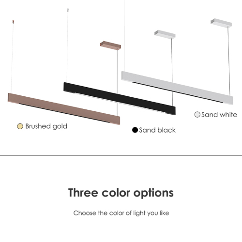 Up and Down LED Linear Pendant Light 36W CRI90 Aluminium Suspension Light 1200mm 3000K‑4000K Dimmable Modern Office Dining Room Hanging Lamp