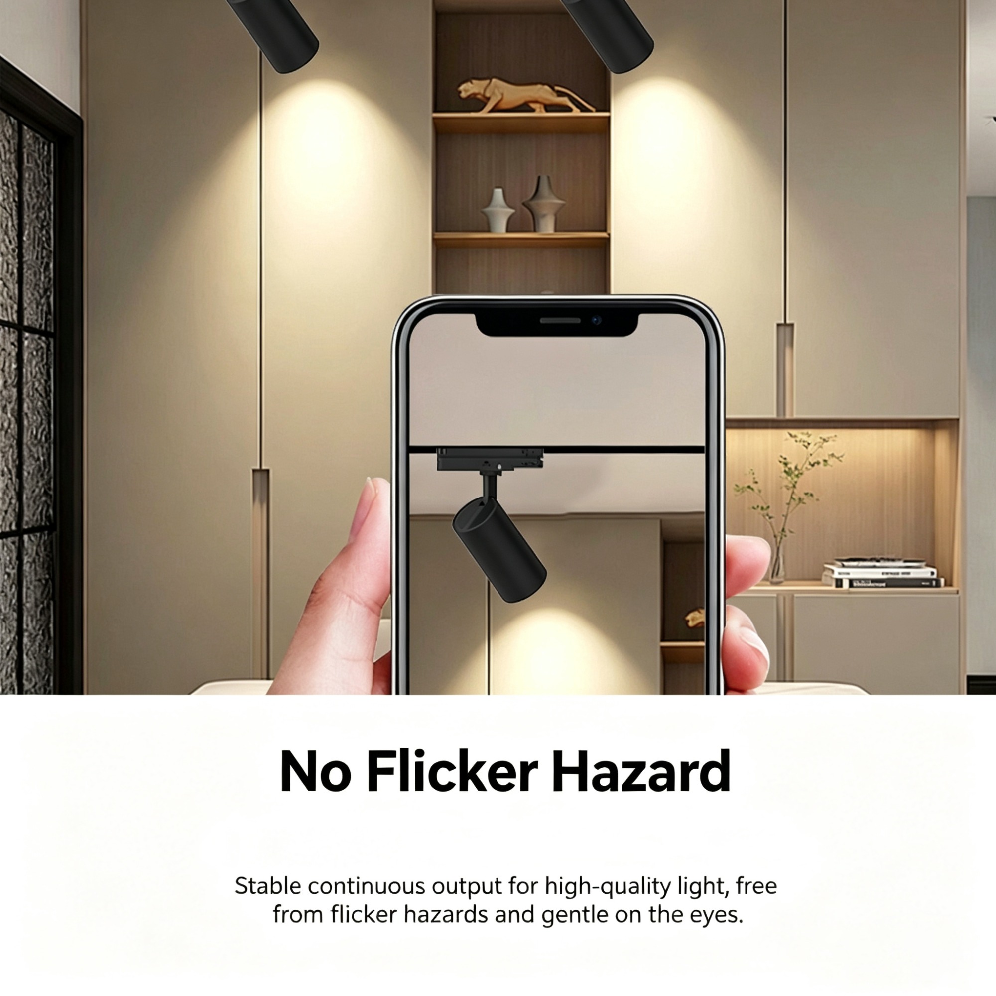 Tool-Free Install Adjustable Focus Track Spotlight 3CCT Switchable Anti-Glare Commercial Lighting for Retail Shop Home Decor LED Track Spotlight