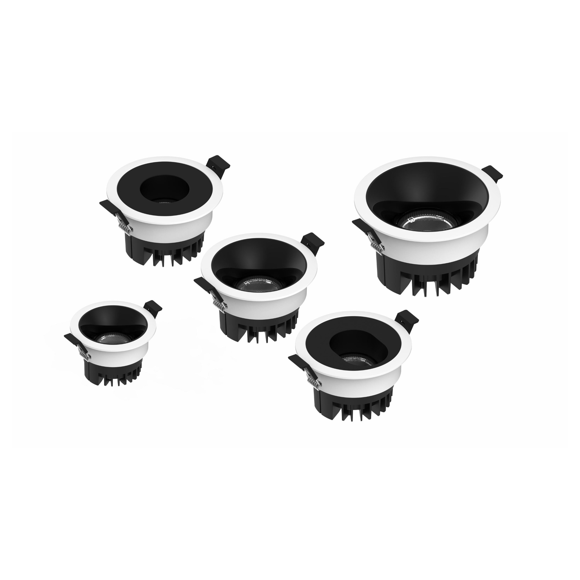 Flexible Ceiling Solutions: H-LB017 Recessed Downlight with Small Round, Large Round and Elliptical Cutout Available