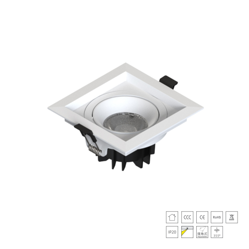 HuiHeng Square Adjustable LED Recessed Downlights for Retail, Hotel & Commercial Lighting