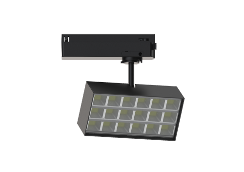 H-LD073-2 Anti-Glare LED Track Flood Light 25W 150lm/W | CRI≥90 Commercial Grille Spotlight