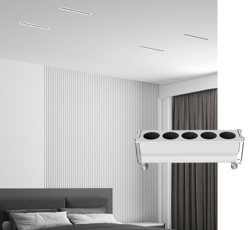 LED Recessed Multi Head Grille Light 8W 16W Adjustable CCT Aluminium Downlight