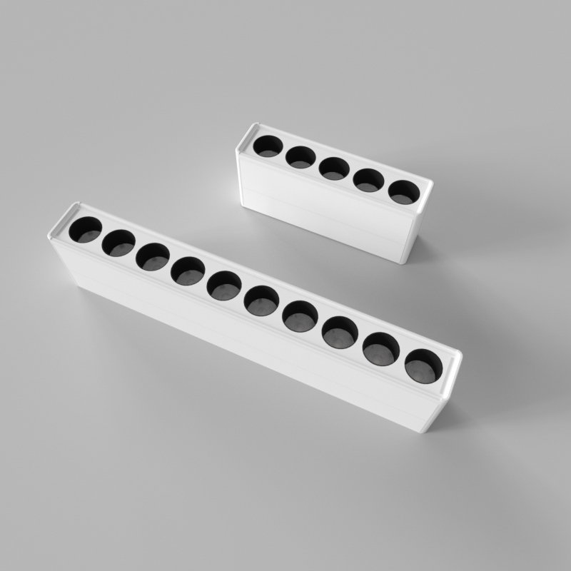 LED Recessed Multi Head Grille Light 10W 20W Aluminium 2700K-6500K