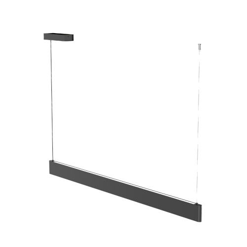 Modern Dual-Emission LED Linear Chandelier – 36W Grille &amp; Omni Style Suspended Fixture for Commercial Office